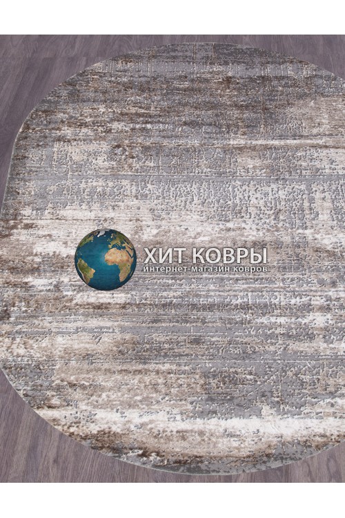 Турецкий ковер Armina 04050 Серый-коричневый овал